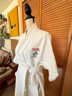 Vintage 80s CLUB Joe CAMEL Terrycloth Bath Robe: XL Swim Coverup